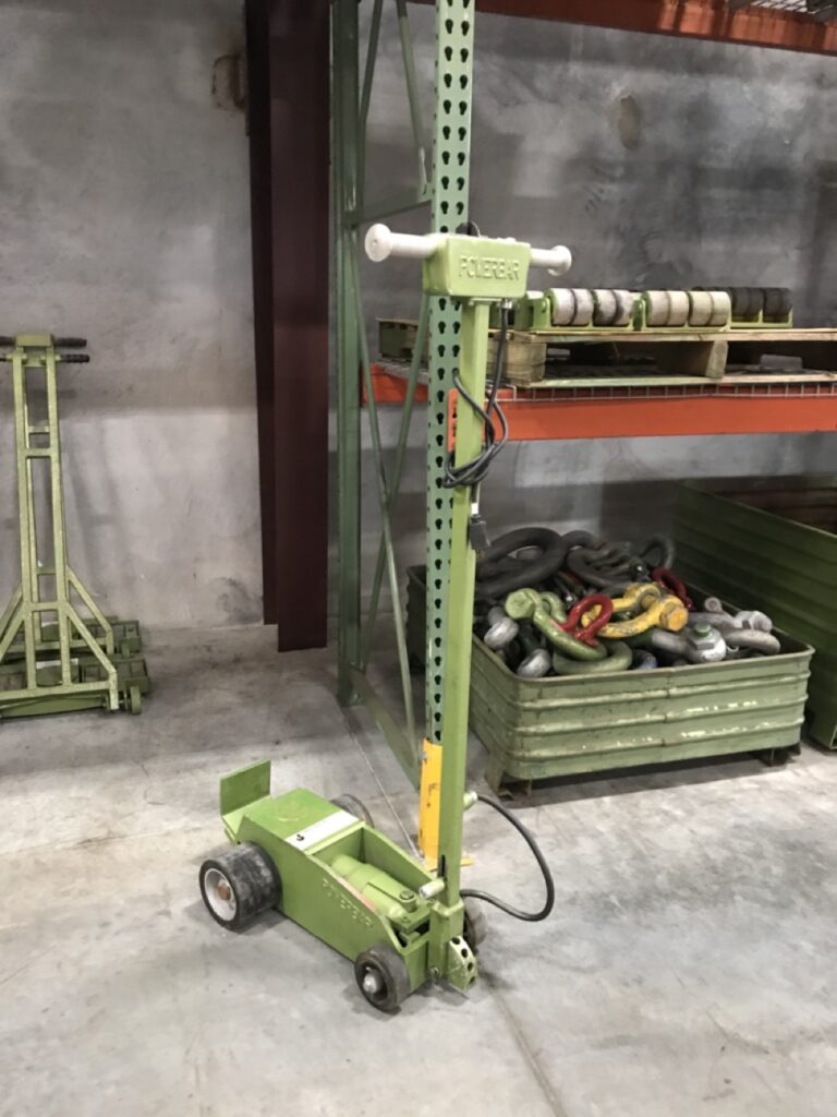 Picture of an LGH electric dolly power bar from the LGH warehouse.