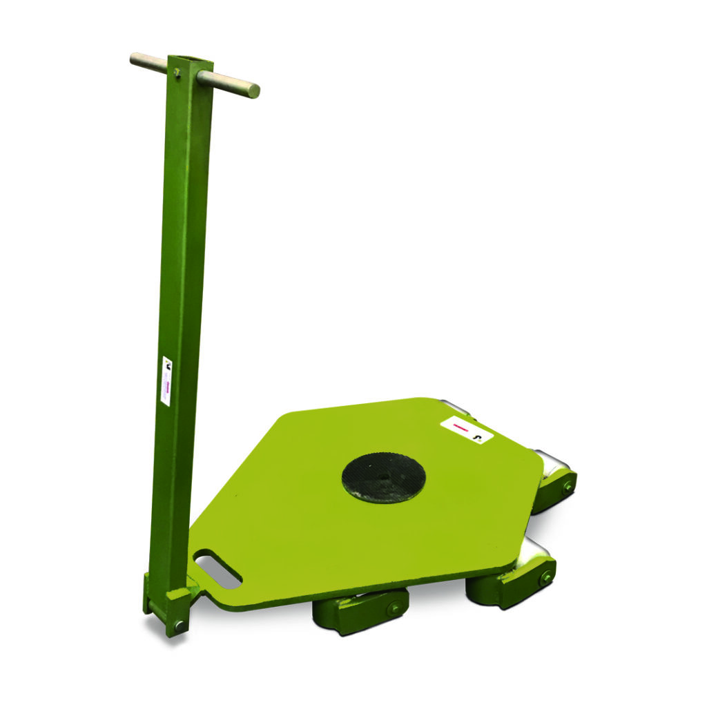a rotating machine skate, aka crazy skate, from LGH. Designed for moving heavy loads.