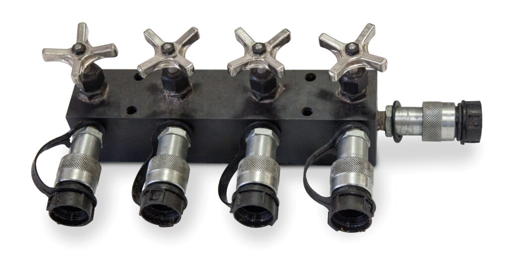 Product photo of a Simplex 4-Port Hydraulic Manifold rental from LGH.