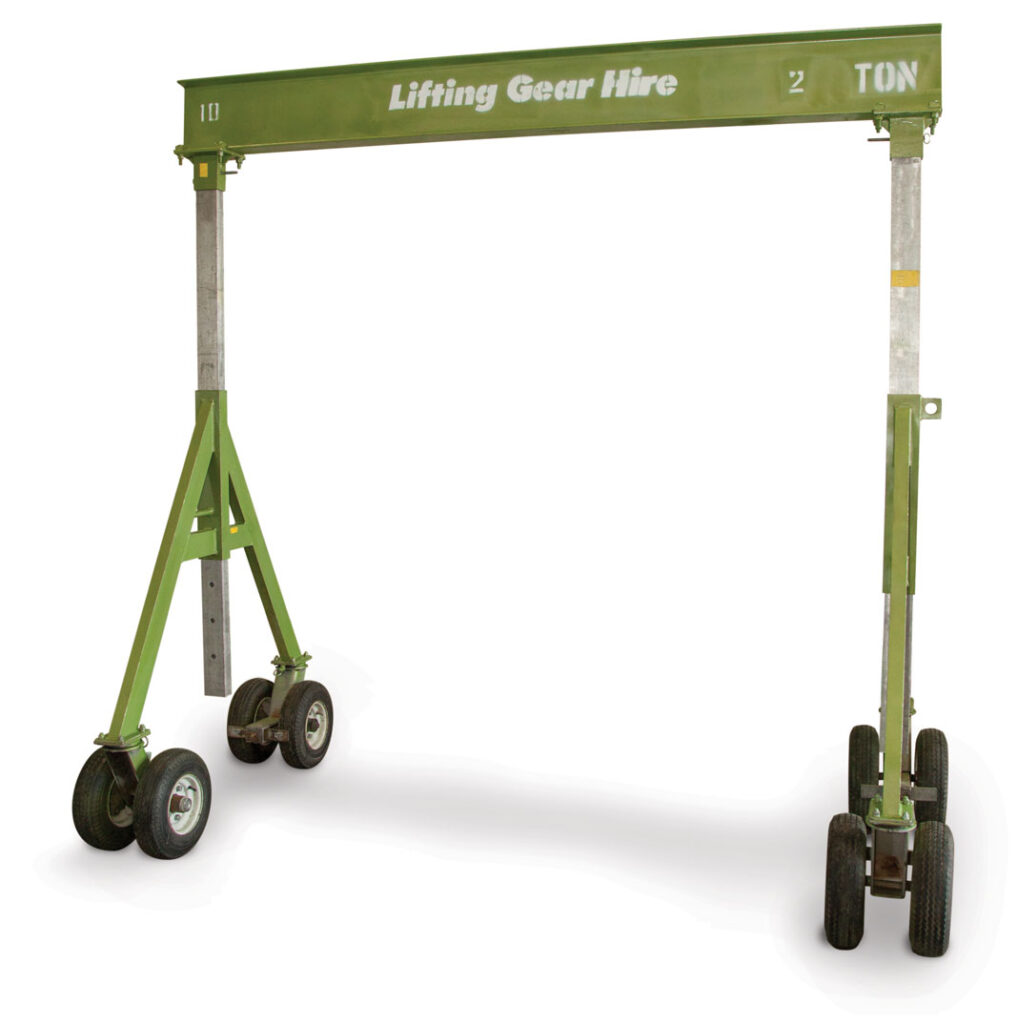 An aluminum gantry crane from LGH.