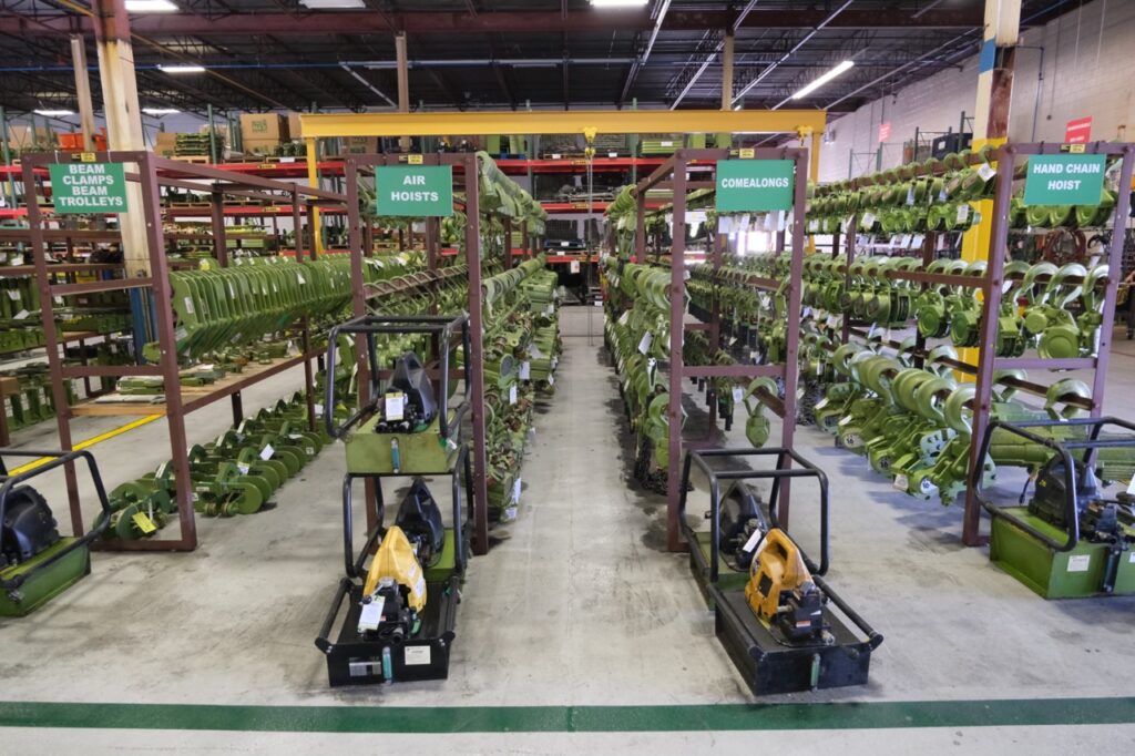 rigging and lifting equipment rentals in LGH warehouse