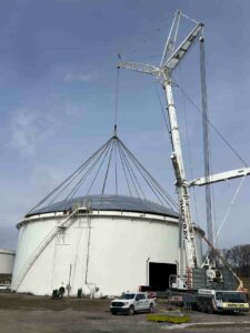 LGH Collector rings dome lift Aston Tank Farm Thackray crane