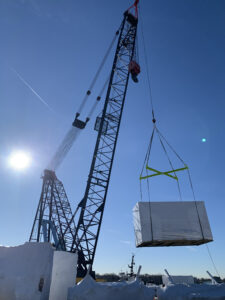 30-ton Greenfield X Beam Telescopic Spreader bar on jobsite