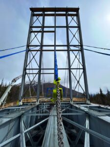 hand chain hoists being used for bridge installation in Alaska